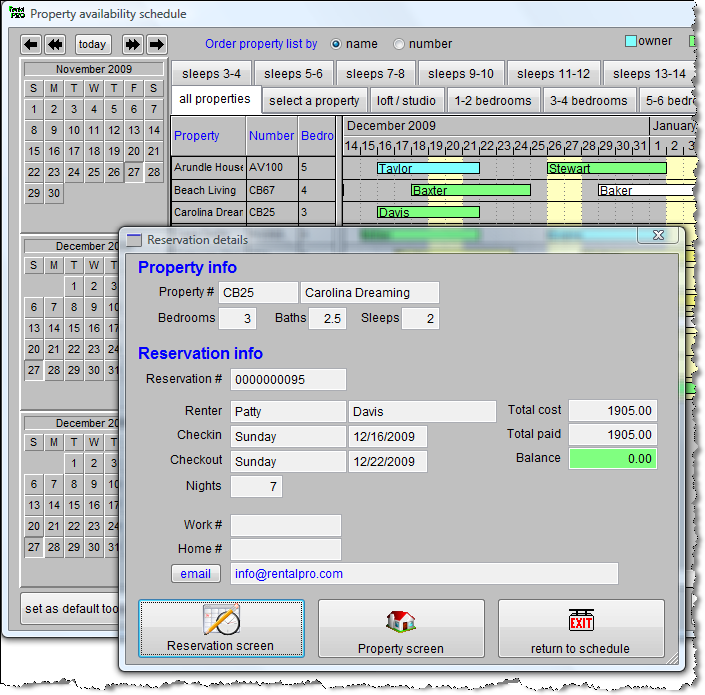 availability schedule
